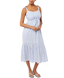 Striped Maxi Nursing Dress