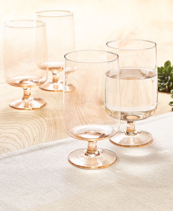 Oake Stackable Water Glasses, Set of 4, Created for Macy's Macy's