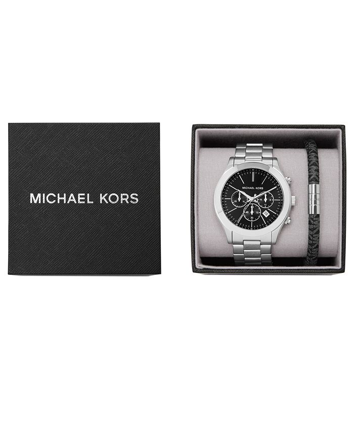 Michael Kors Men's Slim Runway Chronograph SilverTone Stainless Steel
