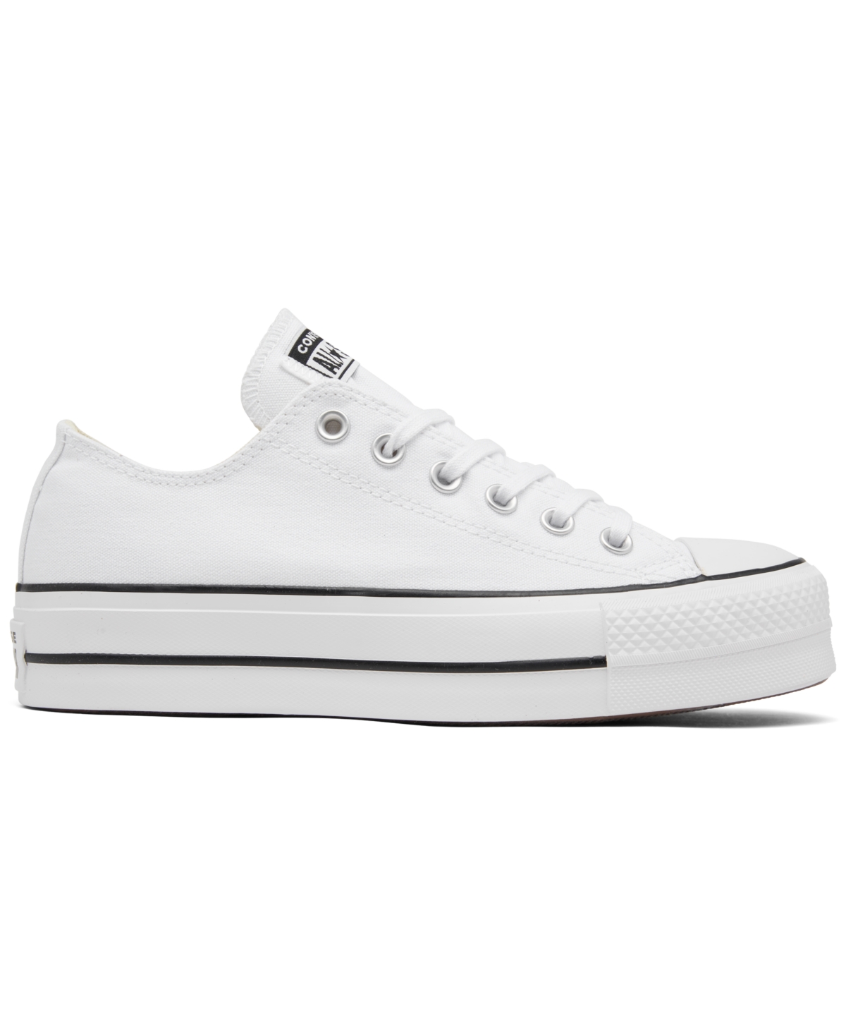 Shop Converse Women's Chuck Taylor All Star Lift Low Top Casual Sneakers From Finish Line In White,black