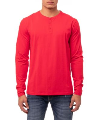 X RAY Men's Long Sleeve Henley T-Shirt