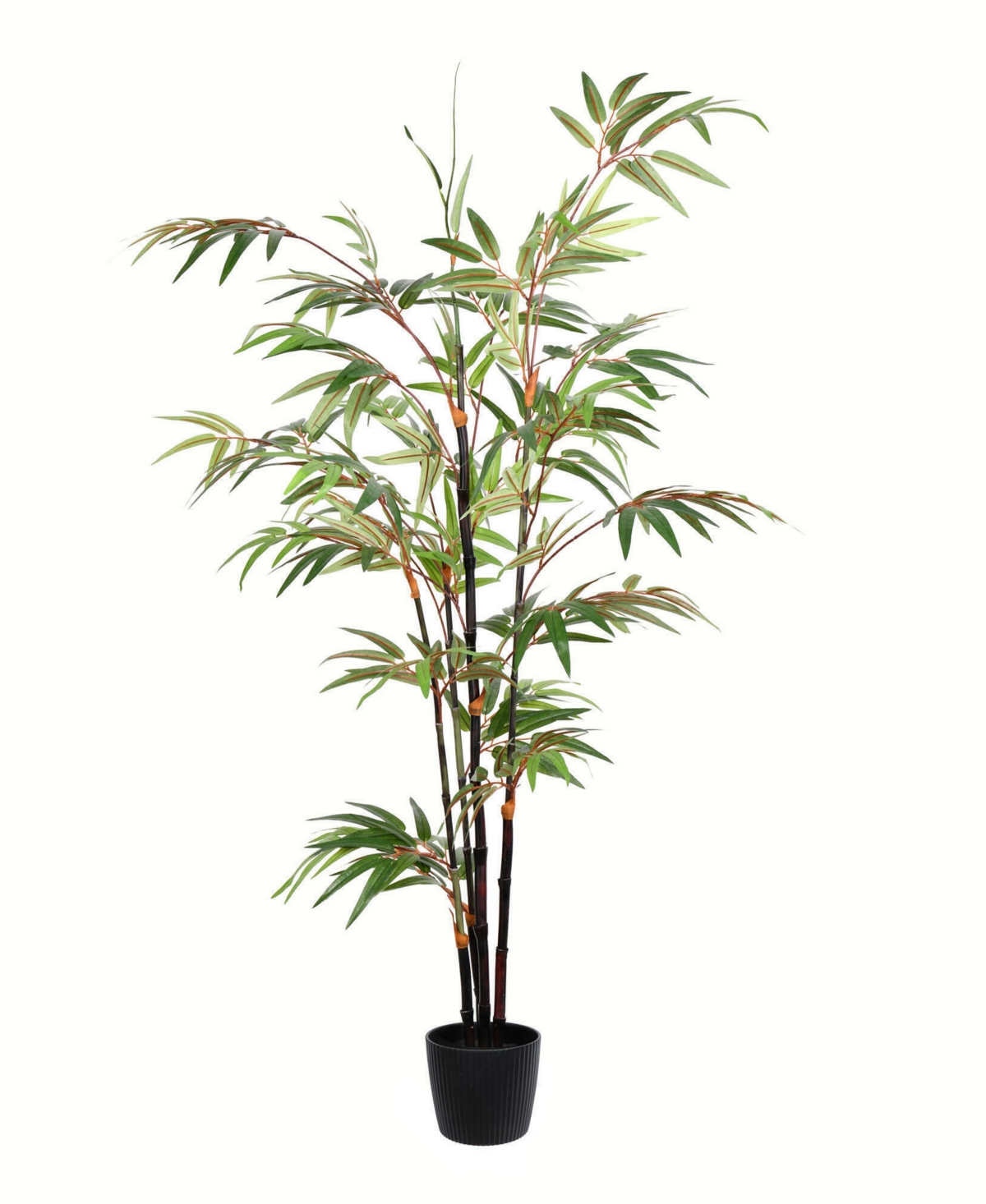 4' Artificial Potted Black Japanese Bamboo Tree - Green