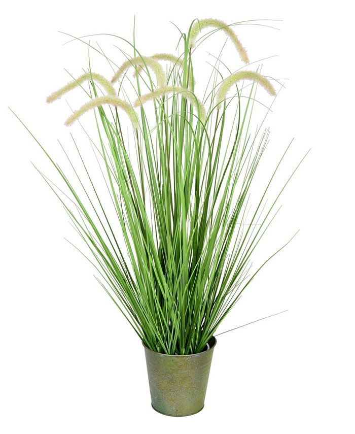 Vickerman 36" Artificial Potted Grass and Cattails Macy's