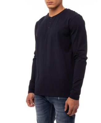 X RAY Men's Long Sleeve Henley T-Shirt