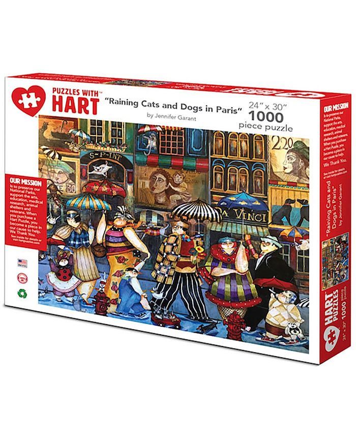 Hart Puzzles Raining Cats and Dogs In Paris 24" x 30" By Jennifer