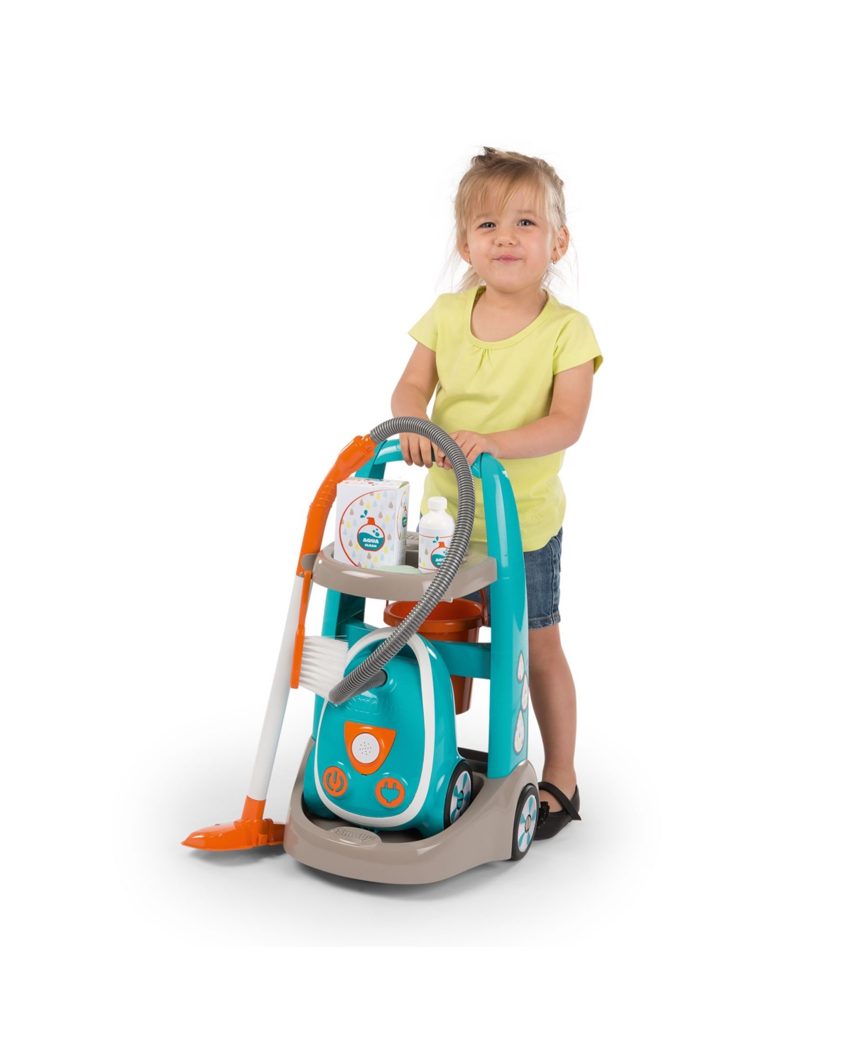 Smoby Toys Smoby Kids Cleaning Trolley Pretend Play Toy, 6 Pieces In Multi