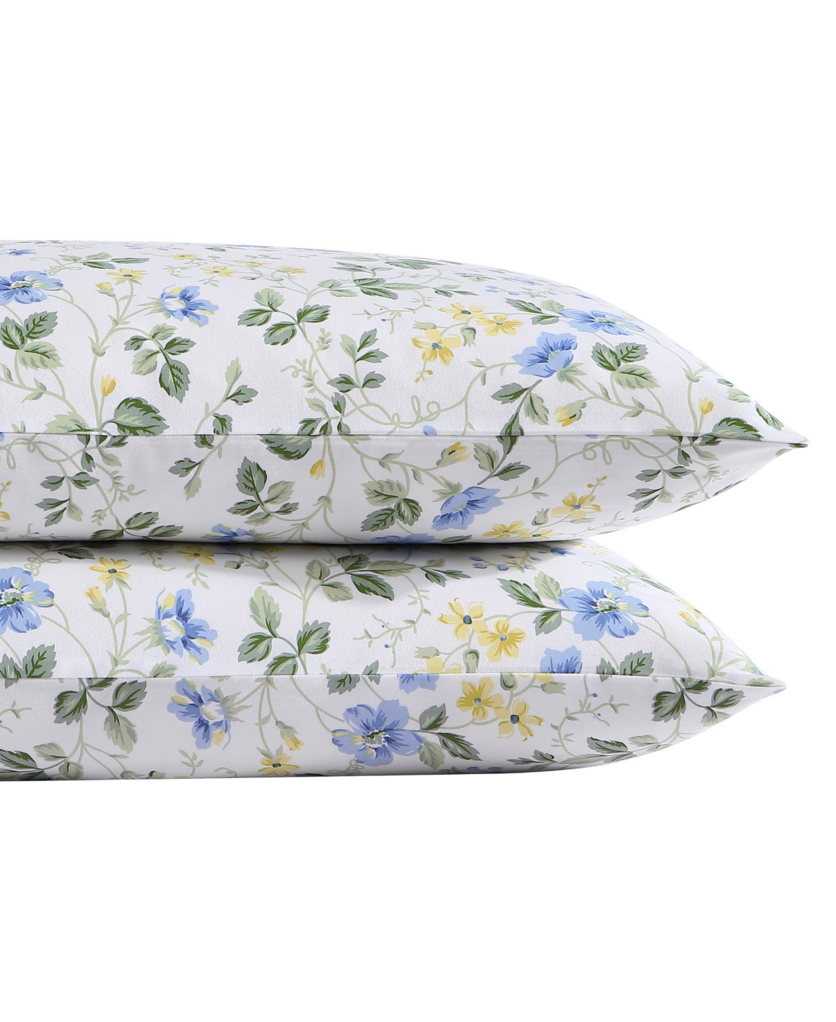 Laura Ashley Closeout!  300 Thread Count Cotton Sateen Pillowcase Pair, Standard In Meadow Floral