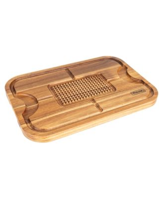 Oversized Acacia Carving Board with 3 Piece Carving Set