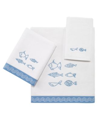Avanti Fin Bay Decorative Bath Towels In White