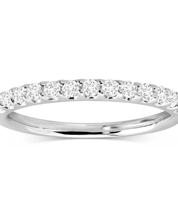 Macy's Diamond Wedding Band (1/3 ct. t.w.) in 10k White Gold Macy's
