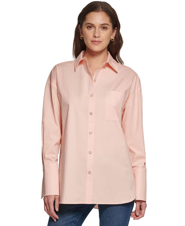 DKNY Women's Oversized ButtonUp Shirt Macy's