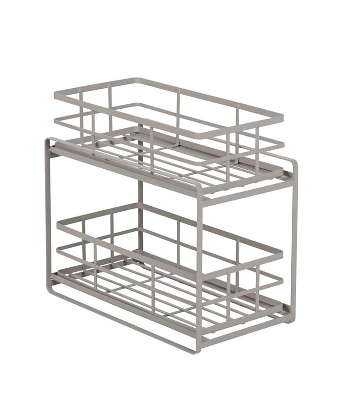 Organizer Sottopensile Honey-Can-Do In Acciaio Cromato, Regolabile, Con Cassetti Estraibili, 45x30x26 Cm - 2
