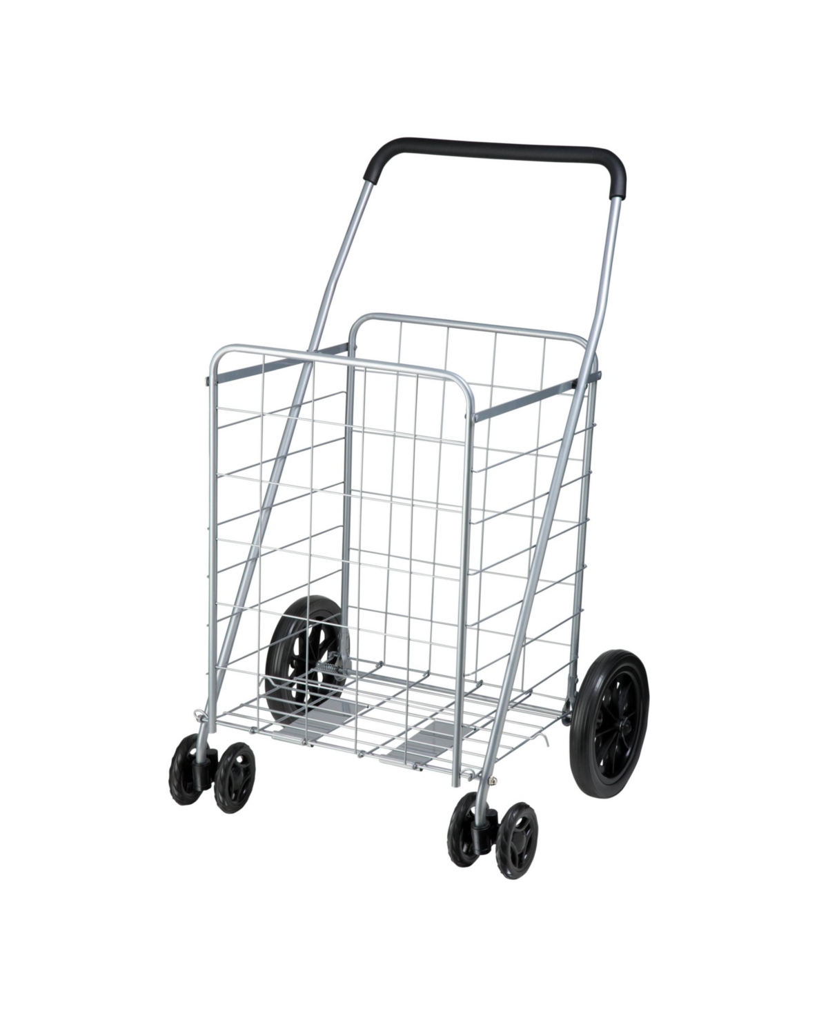 4 Wheel Folding Utility Cart - Silver-Tone