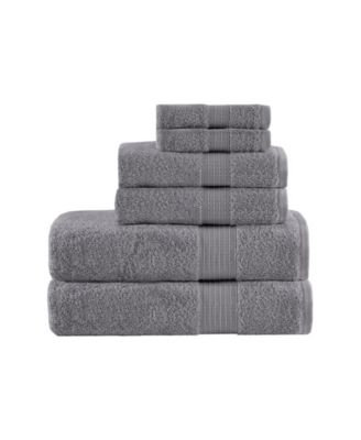 Madison Park Organic Cotton Quick Dry 6-Pc. Towel Set - Charcoal, Bath Towel Set