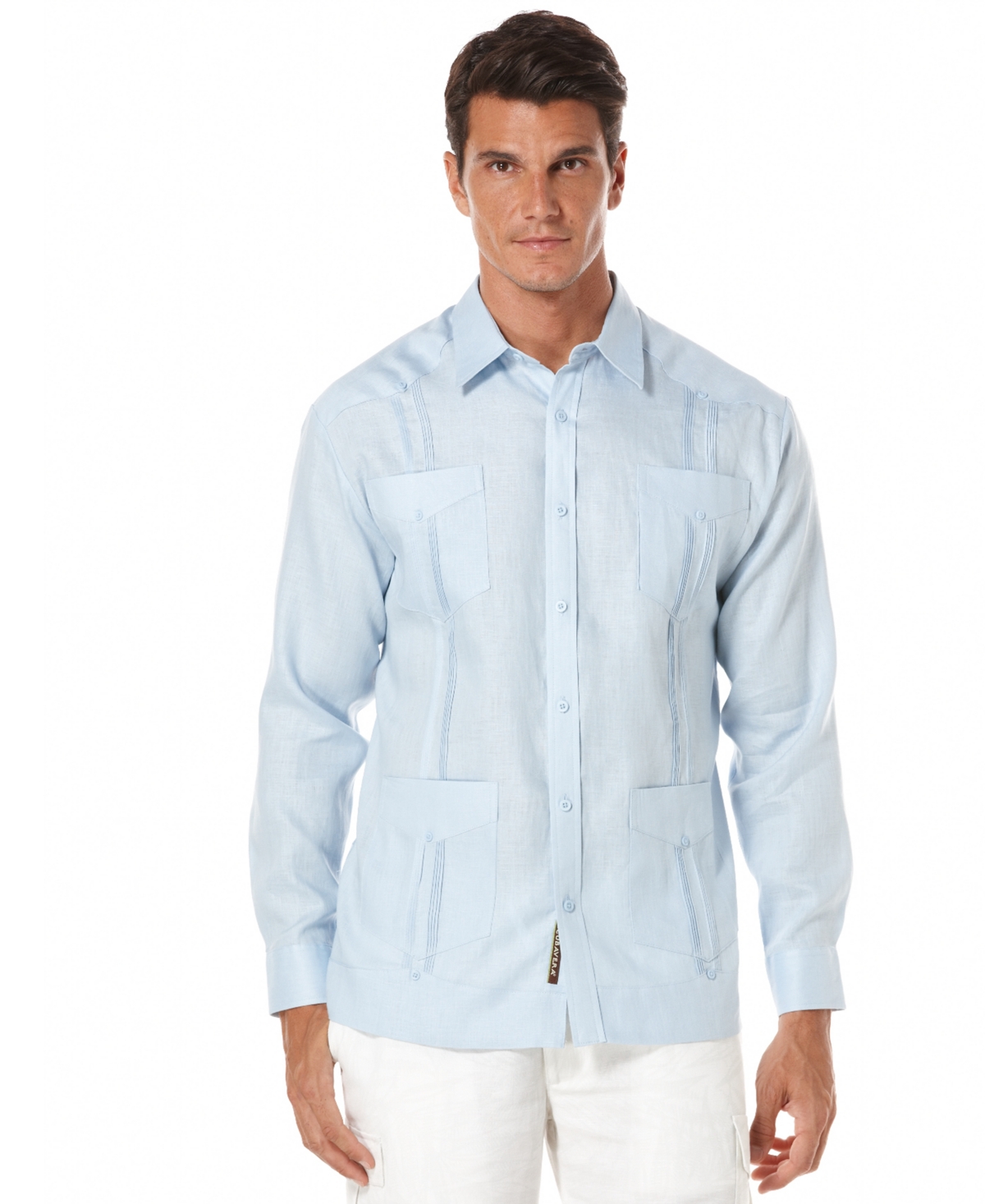 Cubavera 100% Linen Long Sleeve Guayabera Shirt