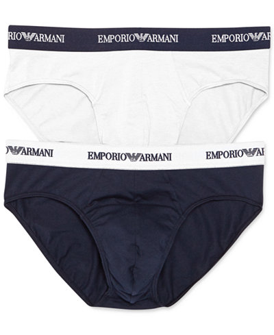 Emporio Armani Men's Stretch-Cotton Briefs 2-Pack