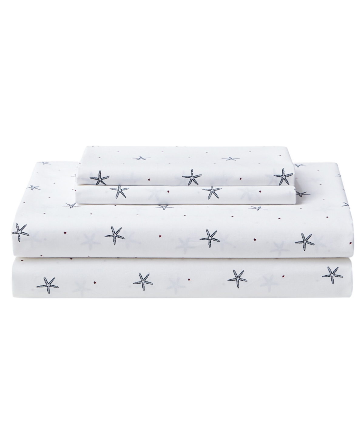 Nautica Star Spangled Coastal Cotton Percale 3-piece Sheet Set, Twin In Navy,red