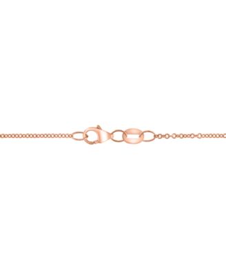 EFFY&reg; Pink Opal (10-9/10 ct. t.w.) & Diamond (1/5 ct. t.w.) Heart 18" Pendant Necklace in 14k Rose Gold