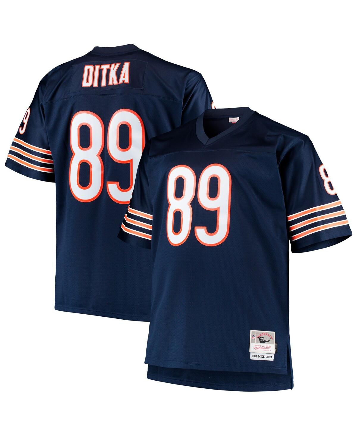 Men's Mitchell & Ness Mike Ditka Navy Chicago Bears Big and Tall 1966 Retired Player Replica Jersey - Navy