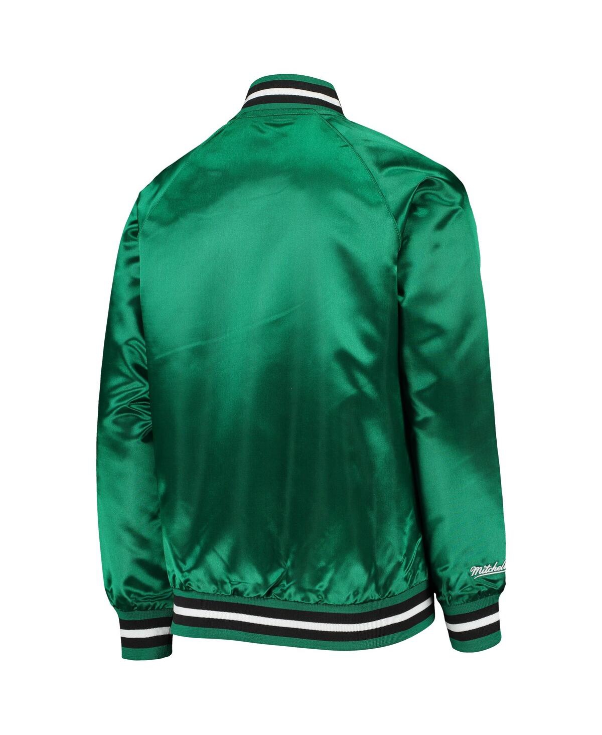Mitchell & Ness Big Boys  Kelly Green Boston Celtics Hardwood Classics Satin Raglan Full-snap Jacket In Kelly Green