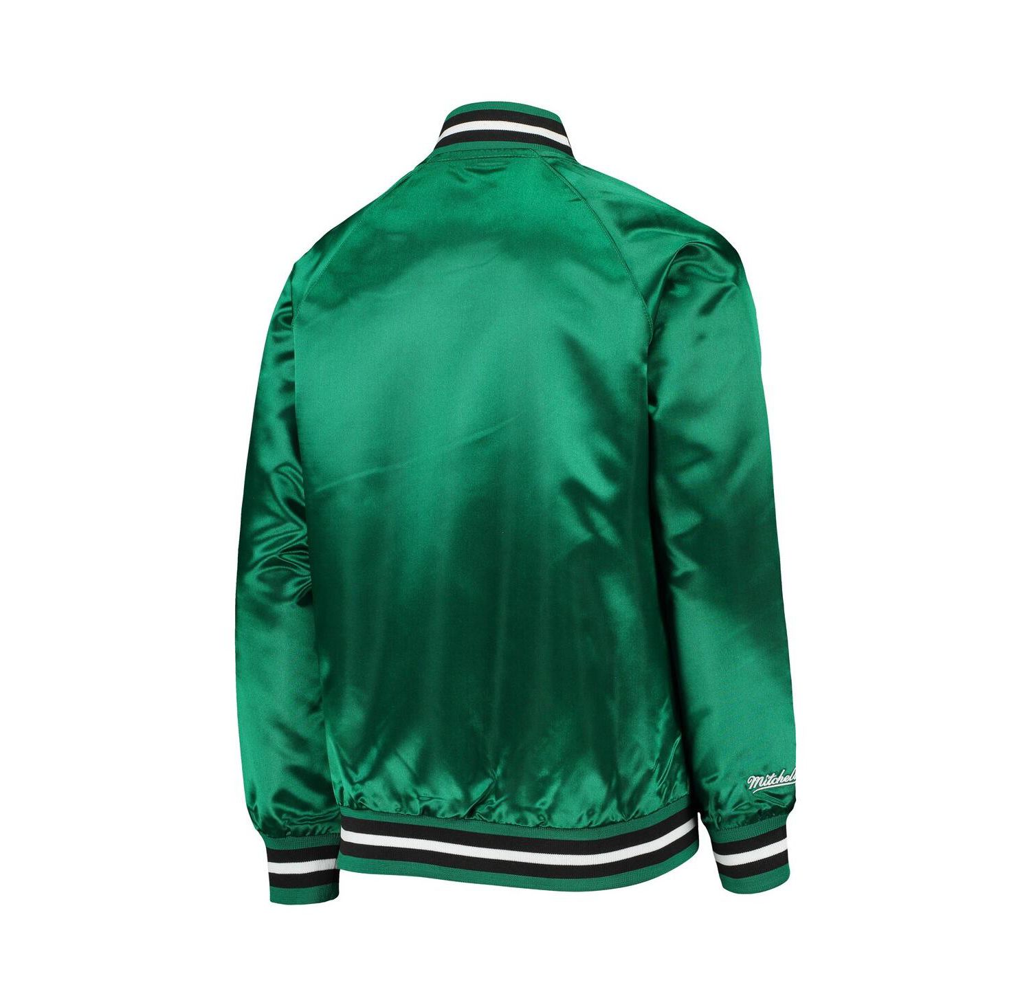 Big Boys Kelly Green Boston Celtics Hardwood Classics Satin Raglan Full-Snap Jacket
