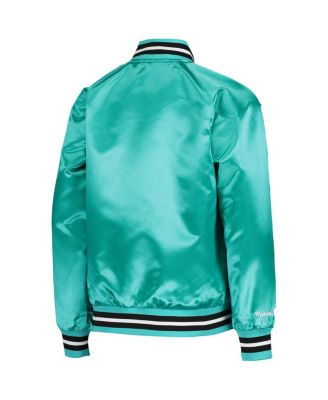 Big Boys Teal San Antonio Spurs Hardwood Classics Satin Raglan Full-Snap Jacket