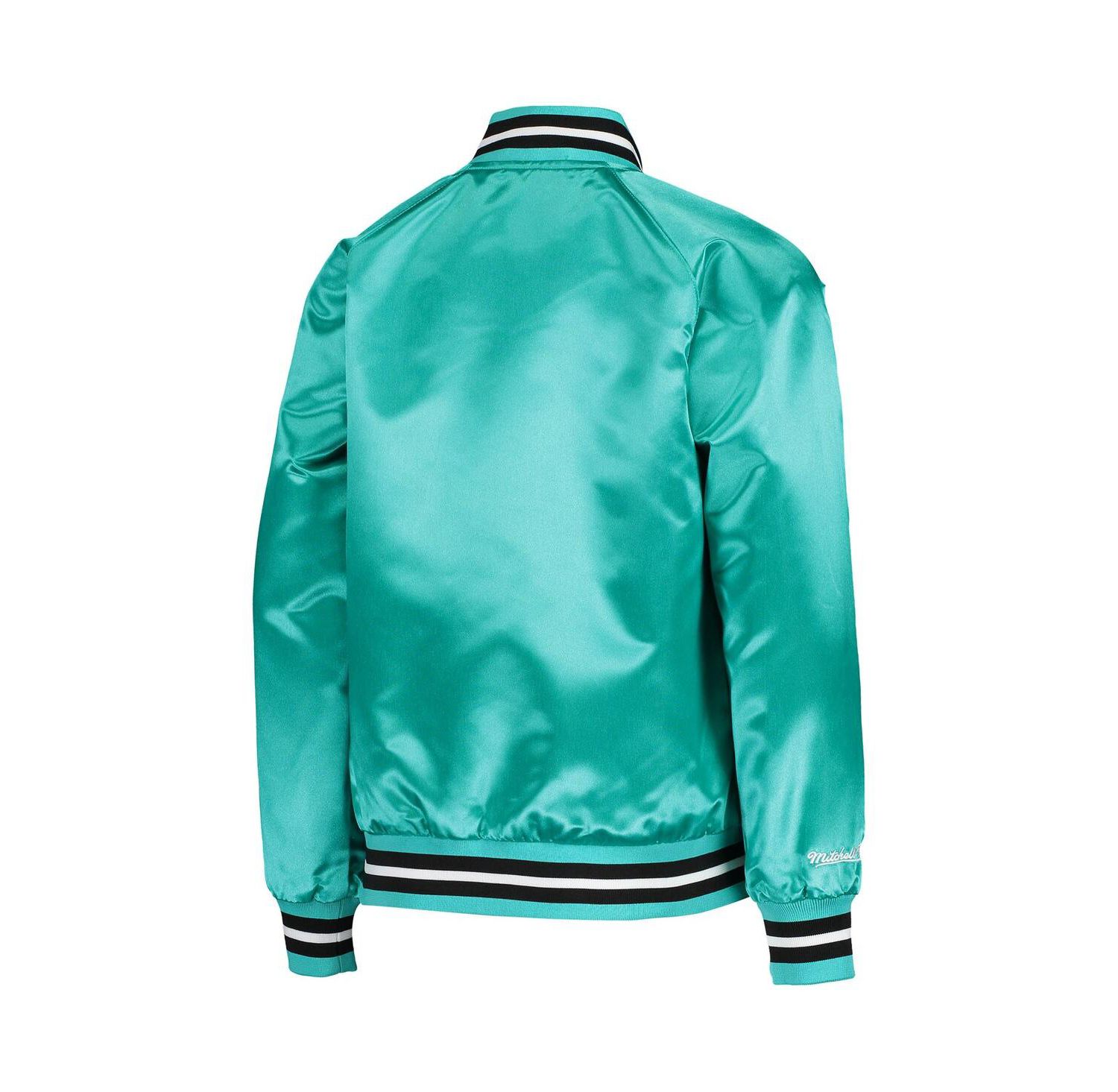 Big Boys Teal San Antonio Spurs Hardwood Classics Satin Raglan Full-Snap Jacket