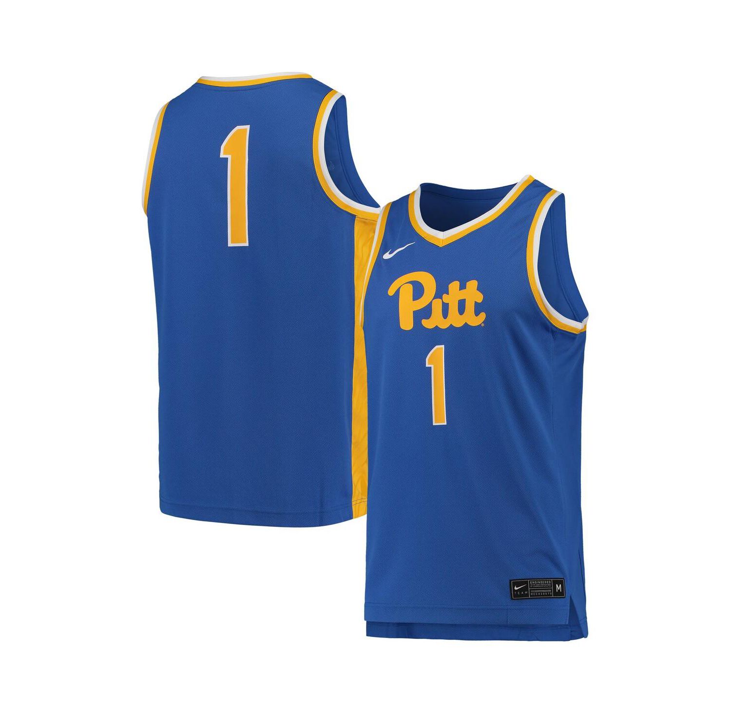 Men's #1 Royal Pitt Panthers Team Replica Basketball Jersey