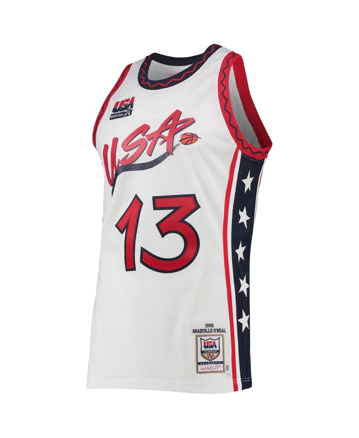 Men's Mitchell & Ness Shaquille O'NealUsa Basketball 1996 Hardwood Classics Authentic Jersey - White