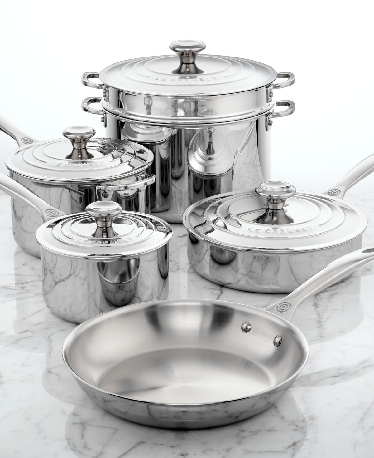 Le Creuset 10 Piece 3-ply Stainless Steel Cookware Set