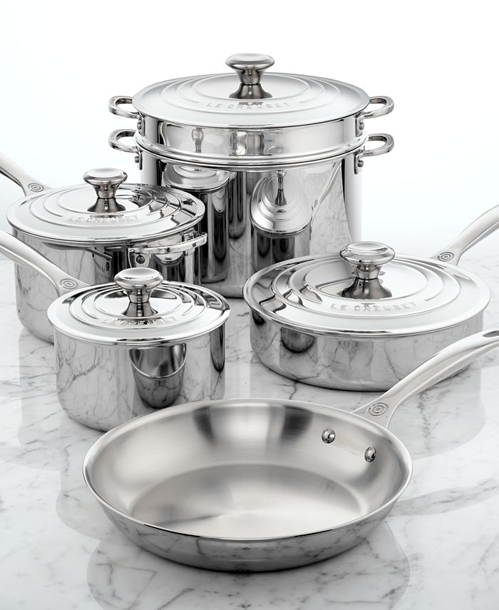 Le Creuset 10 Piece Stainless Steel Cookware Set -