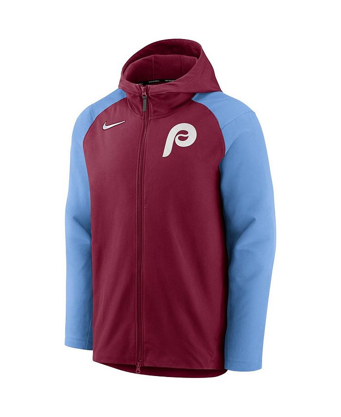 Nike Men's Burgundy, Light Blue Philadelphia Phillies Authentic ...