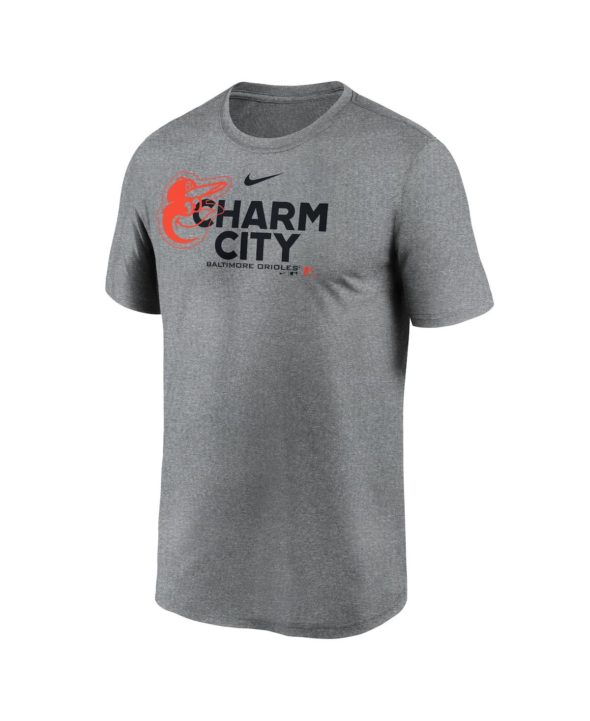 Nike Heathered Charcoal Baltimore Orioles Local Rep Legend Performance T-shirt In Heathered Charcoal