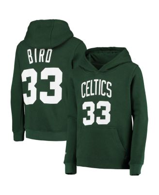 Big Boys Mitchell Ness Larry Bird Kelly Green Boston Celtics Hardwood Classics Name and Number Pullover Hoodie Macy s