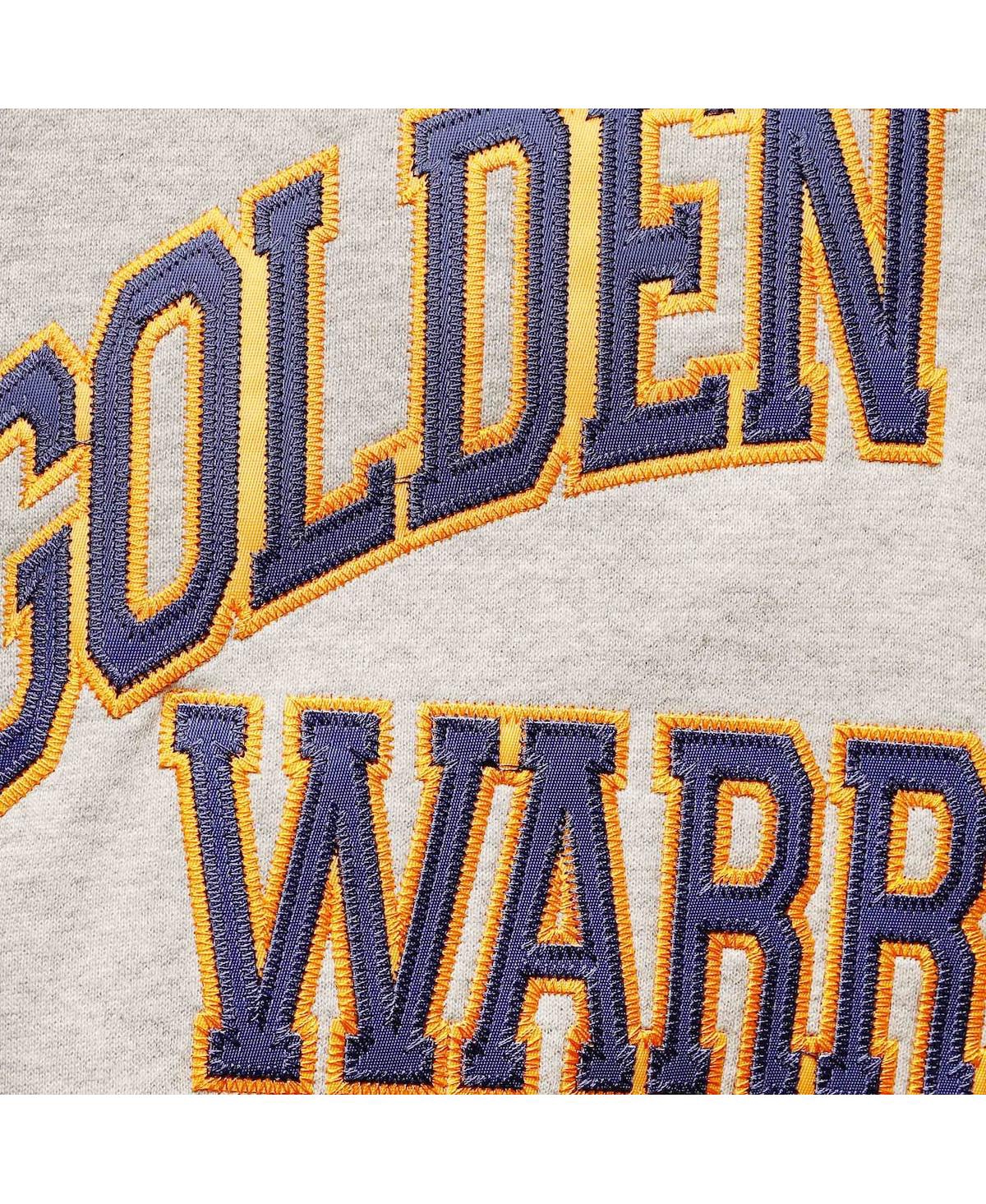 Mitchell & Ness Baron Davis Heathered Gray Golden State Warriors Big & Tall Name & Number Pullover H In Heathered Gray