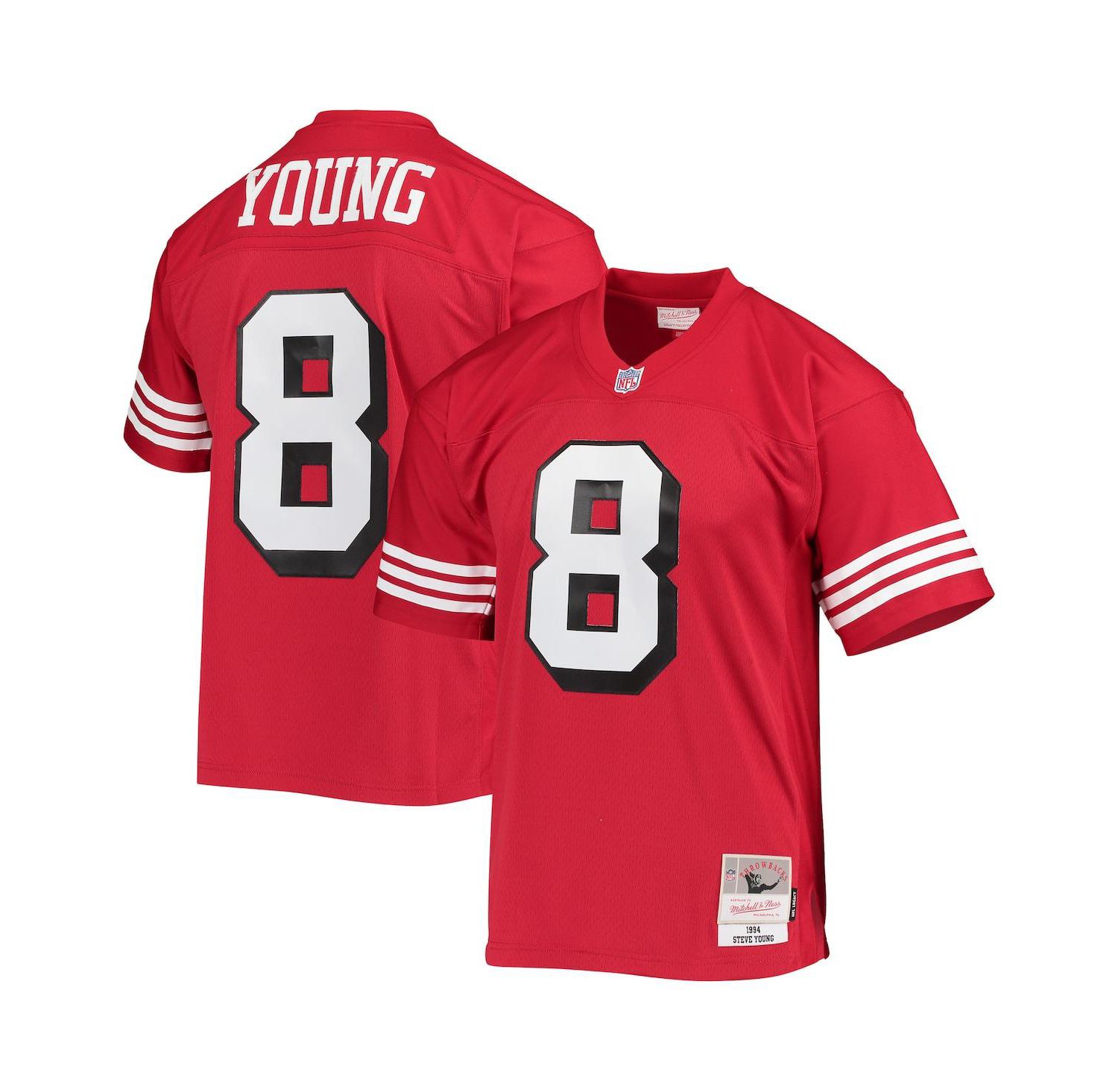 Men's Steve Young Scarlet San Francisco 49ers 1994 Legacy Replica Jersey