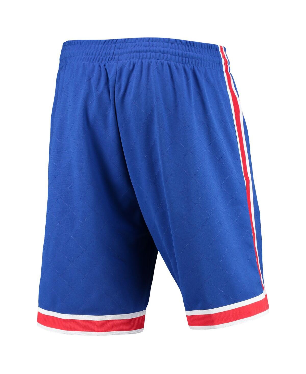 Men's Mitchell & NessNew Jersey Nets 1993 Hardwood Classics 75th Anniversary Swingman Shorts - Blue