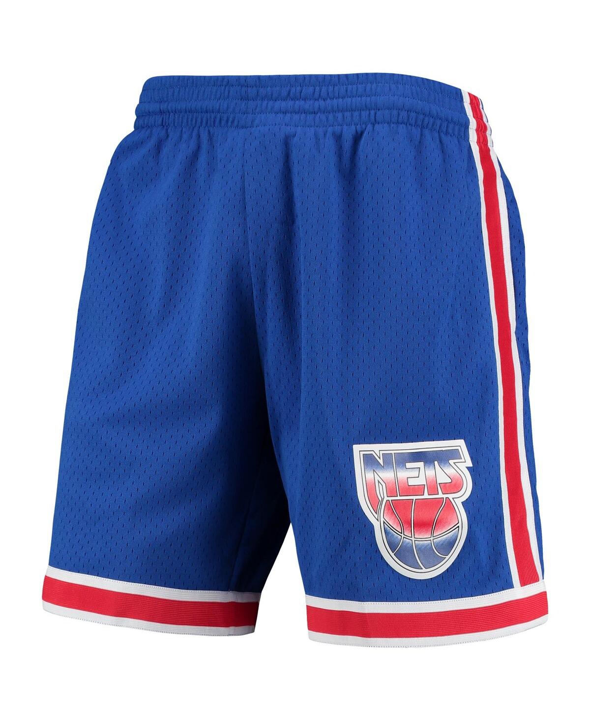 Mitchell & Ness Men's  Blue New Jersey Nets Hardwood Classics Primary Logo Swingman Shorts In Blue
