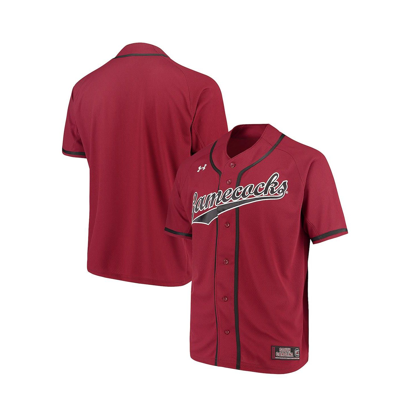 Мужской топ Under Armour South Carolina Gamecocks Performance Replica Baseball Jersey, цвет: Гранатовый — фото 1