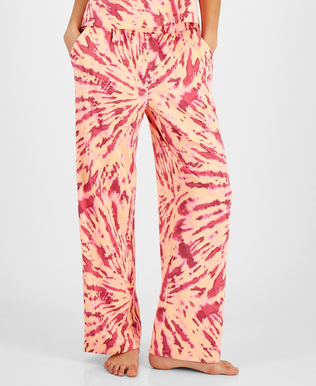 Jenni Women's High-Rise Wide-Leg Pajama Pants, Created for Macy's
