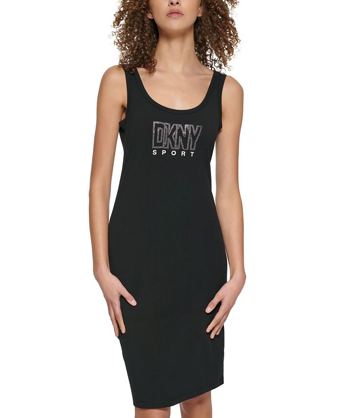 DKNY Rhinestone Logo Tank Dress - Macy's