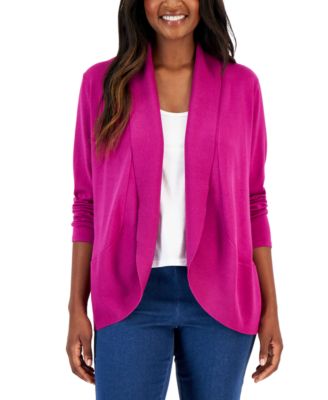 Karen Scott Women's Shawl-Collar Curved 