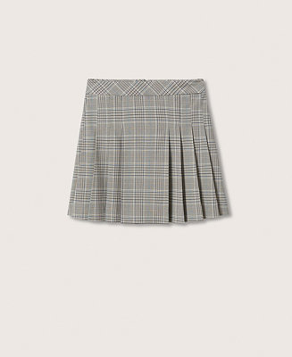 MANGO Women's Pleat-Detail Check Skirt & Reviews - Skirts - Women - Macy's
