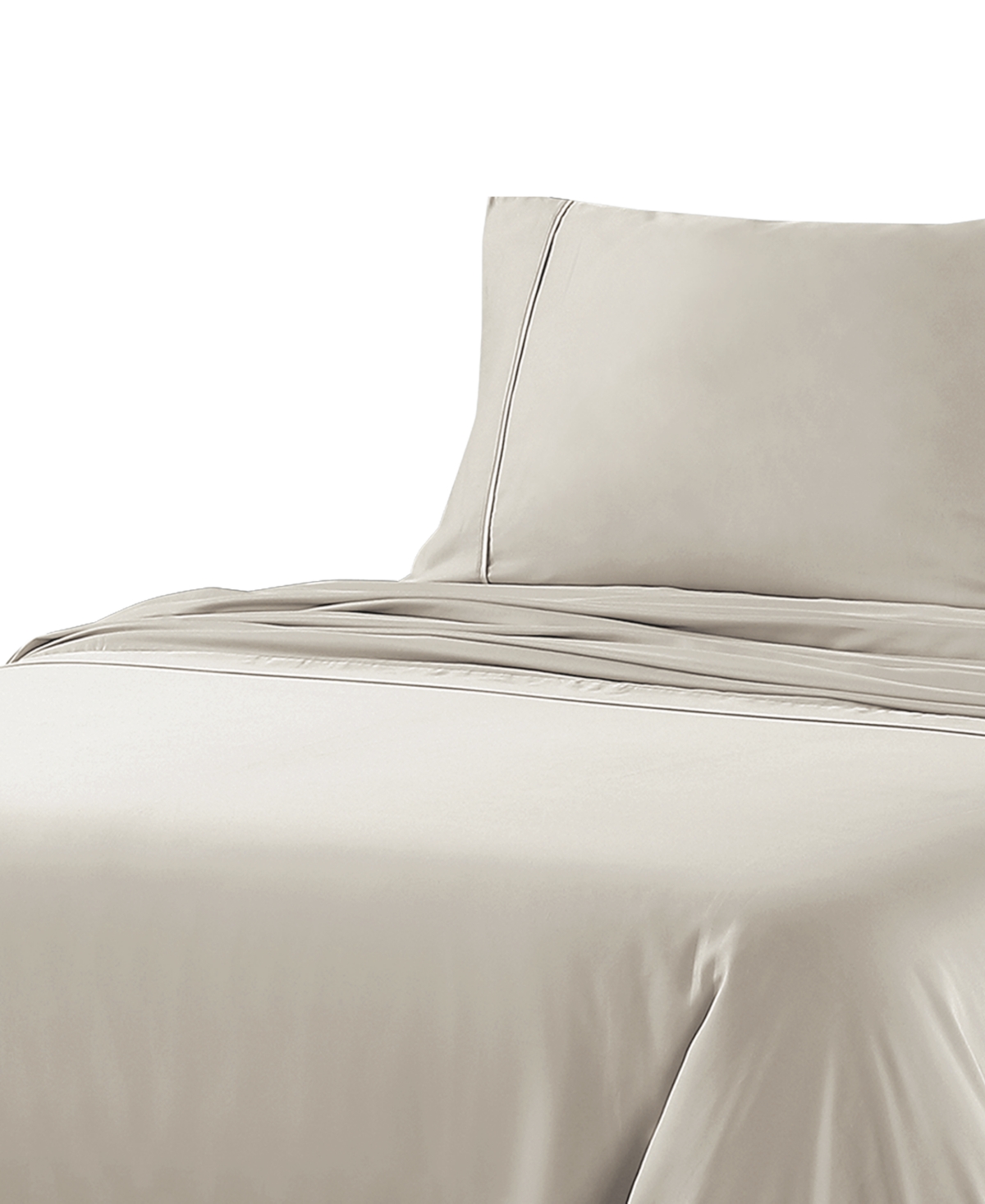 Anne Klein Reverie 4-piece Solid Sheet Set, Full In Gray