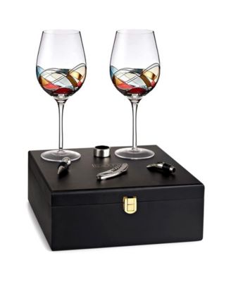 Bezrat Wine Glass Gift Set, 7 Piece - Macy's