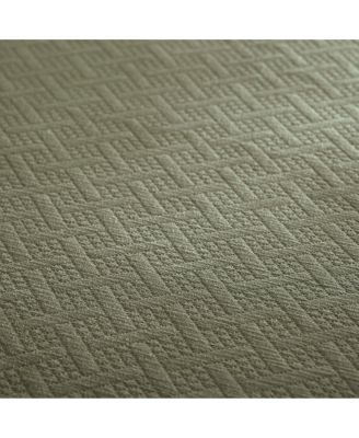 100% Cotton Basketweave Matelasse All-Season 3-piece Coverlet Set, King