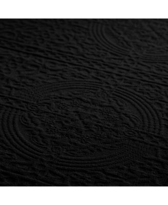 100% Cotton Fleur De Lis Medallion All-Season 3-Piece Coverlet Set, Full