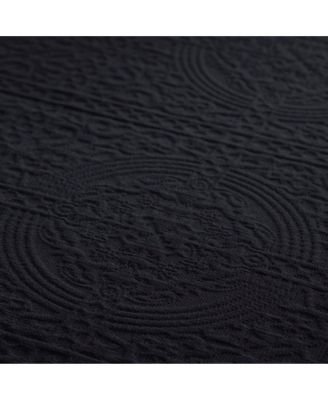 100% Cotton Fleur De Lis Medallion All-Season 3-Piece Coverlet Set, King