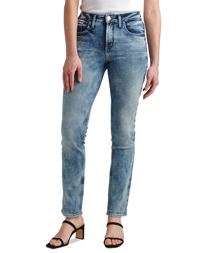Silver Jeans Co. Avery High-Rise Straight-Leg Jeans - Macy's