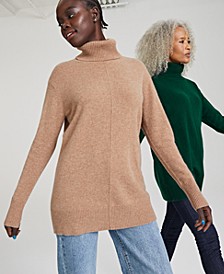 Petite 100% Cashmere Turtleneck Sweater, Created for Macy's